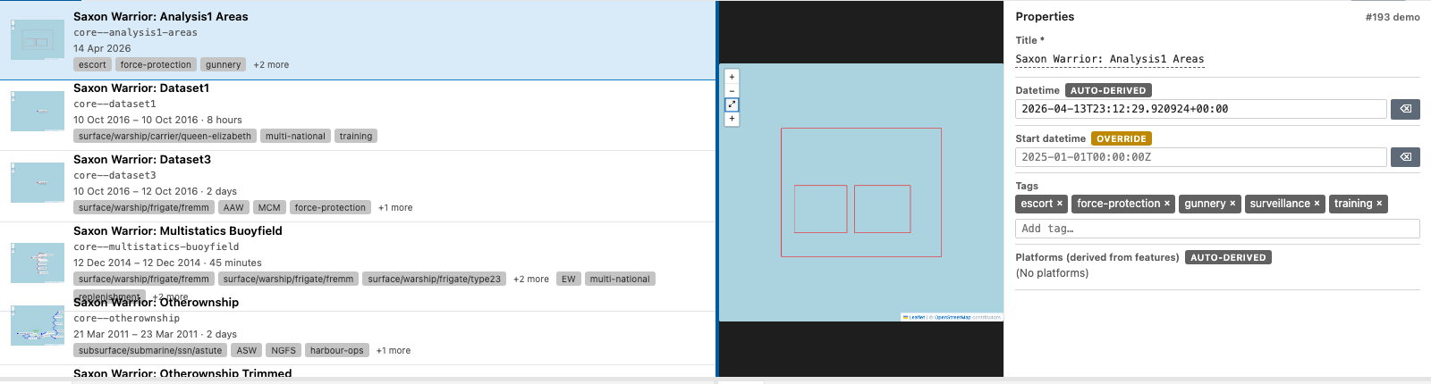 Catalog browser preview pane in the light theme