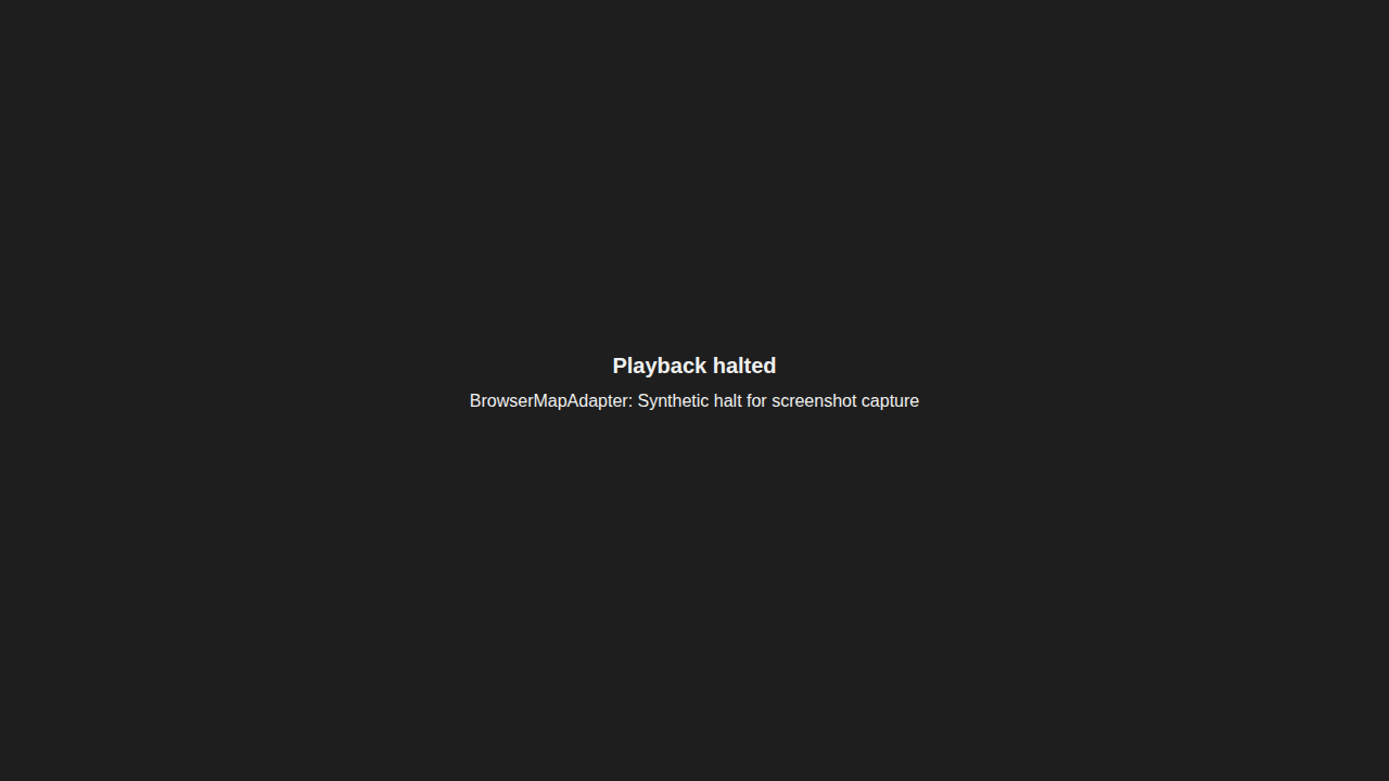 Playback-halted screen surfacing that an adapter threw and the engine stopped