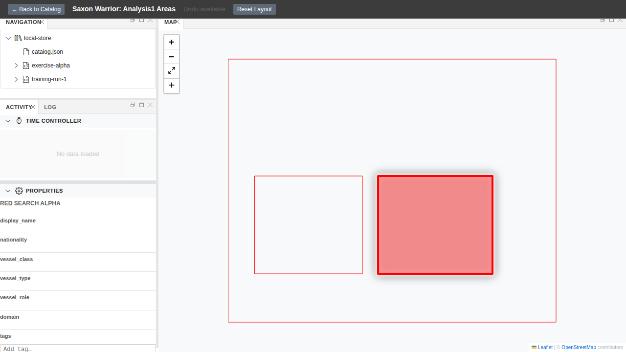 Feature mode — Properties Panel showing a single selected feature's editable fields